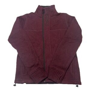 BENCH Men's Full Zip Wool Blend Heavy Jacket Zipped Pockets‎ Burgandy NWT Size M